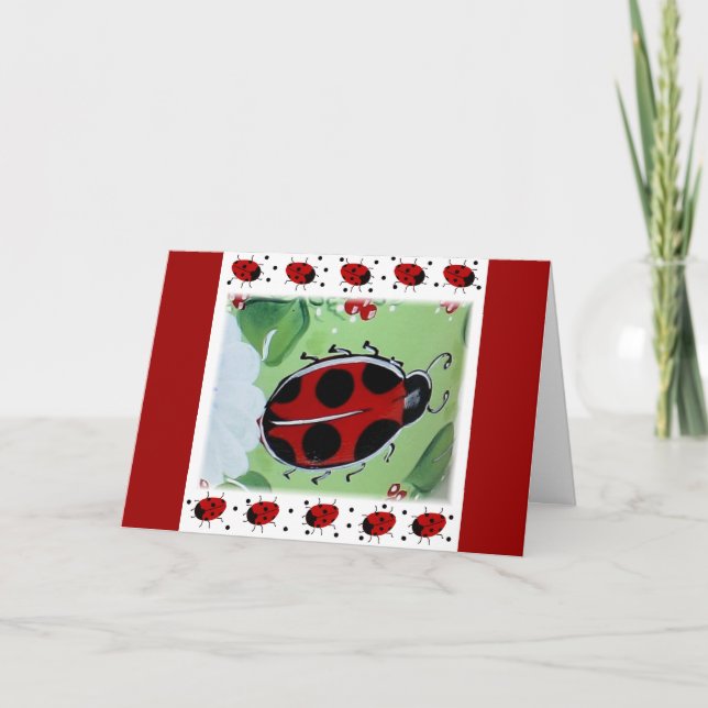 Tarjeta De Agradecimiento Lady-Bug (Anverso)