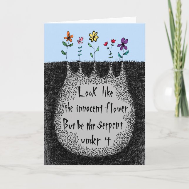 Tarjeta De Agradecimiento Lady Macbeth cita feminismo Mujeres apoyan a las m (Anverso)