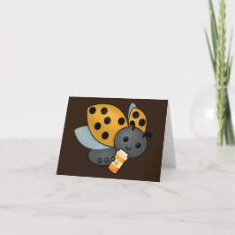 Tarjeta De Agradecimiento Ladybug de las especias de calabaza