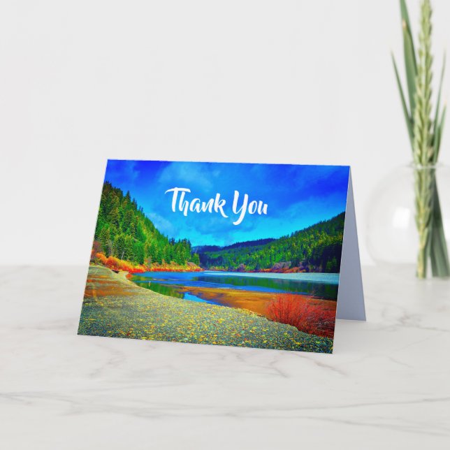 Tarjeta de agradecimiento : Lago (Anverso)