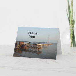 Tarjeta De Agradecimiento Lago Bote Dock Michigan