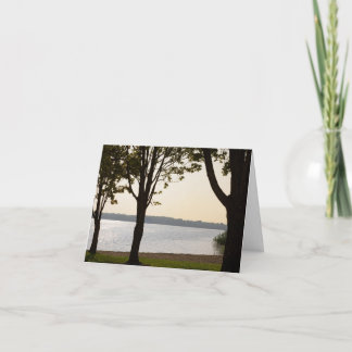 Tarjeta De Agradecimiento Lago con ondas