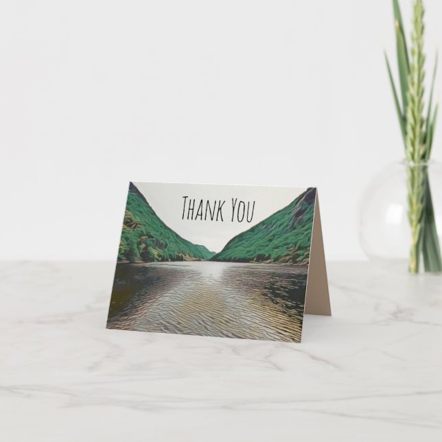 Tarjeta De Agradecimiento Lago de montaña (Anverso)