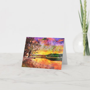 Tarjeta De Agradecimiento Lago Sacandaga Notecard