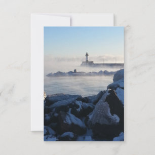 Tarjeta De Agradecimiento Lago Superior Duluth Lighthouse Notecard