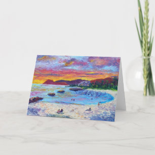 Tarjeta De Agradecimiento Laguna hawaiana personalizable 4 Atardecer