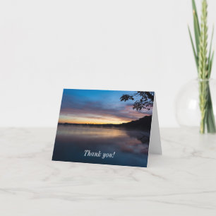 Tarjeta De Agradecimiento Lake Springfield Autumrise Sunrise Gracias