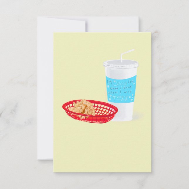 Tarjeta De Agradecimiento Lamento Lo Que Dije Cuando Tenía Hambre Greeti (Anverso)