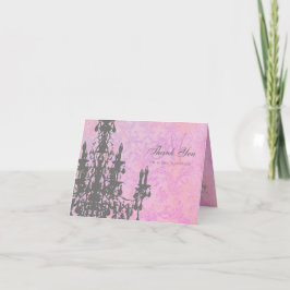 Tarjeta De Agradecimiento Lámpara De Coco - Monograma Con Sobre Blanco /