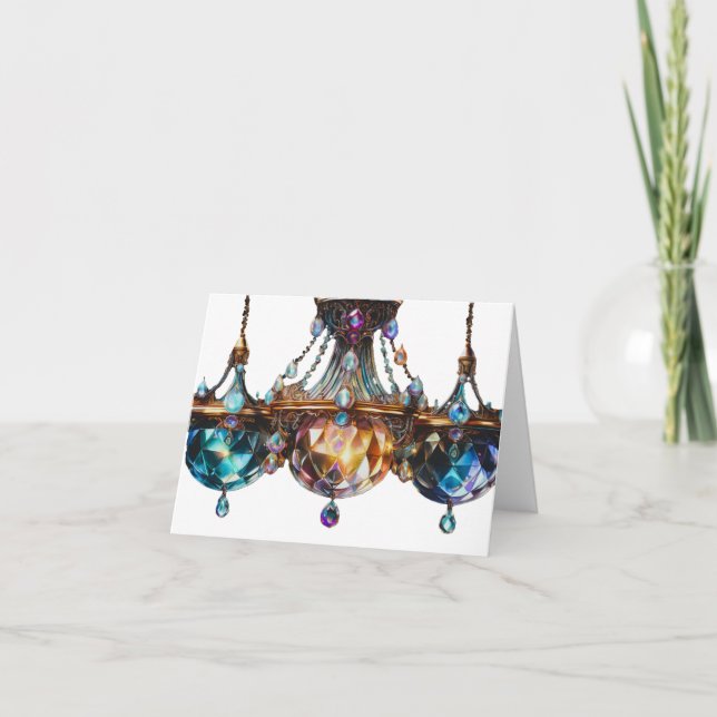 Tarjeta De Agradecimiento Lámpara de colores (Anverso)