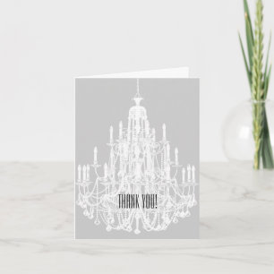 Tarjeta De Agradecimiento Lámpara gris y blanco gracias