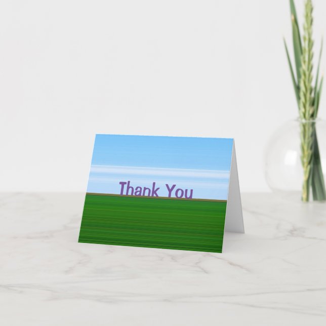 Tarjeta De Agradecimiento Landscape "Thank You" Customizable (Anverso)