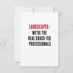 Tarjeta De Agradecimiento Landscaper Somos los verdaderos profesionales alim