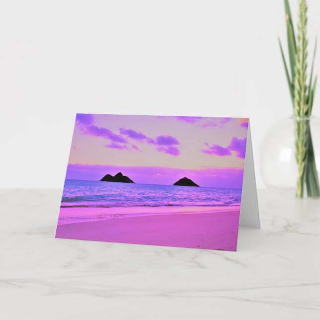 Tarjeta De Agradecimiento Lanikai Sunrise (Anverso)