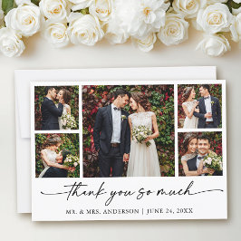 Tarjeta De Agradecimiento Lápiz de tinta de caligrafía moderna Boda de escri