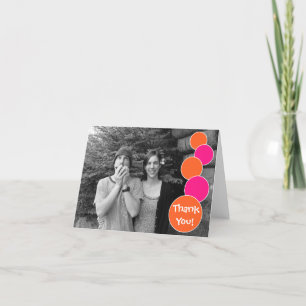 Tarjeta De Agradecimiento Las burbujas le agradecen Notecard (naranja/las