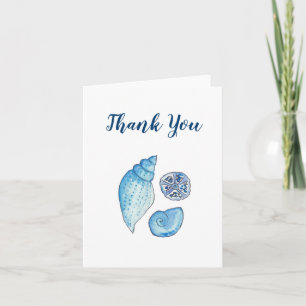 Tarjeta De Agradecimiento Las cáscaras azules le agradecen
