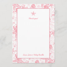 Las cáscaras Baby Shower rosado del mar le