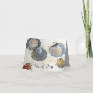 Tarjeta De Agradecimiento Las cáscaras del mar le agradecen cardar