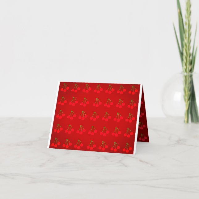 Tarjeta De Agradecimiento Las cerezas baratas se ponen bien (Anverso)