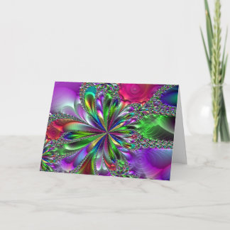 Tarjeta De Agradecimiento Las cintas divinas del fractal le agradecen cardar