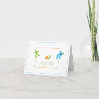 Tarjeta De Agradecimiento Las colas de las ranas, de los caracoles y del