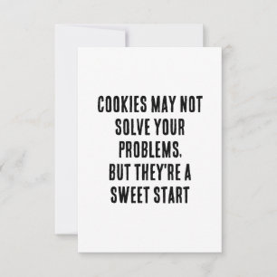 Tarjeta De Agradecimiento Las cookies pueden no resolver tus problemas, pero