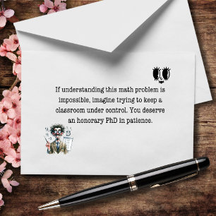 Tarjeta De Agradecimiento Las ecuaciones son difíciles, la enseñanza es más