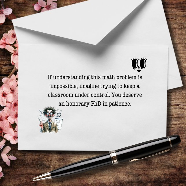 Tarjeta De Agradecimiento Las ecuaciones son difíciles, la enseñanza es más  (Subido por el creador)