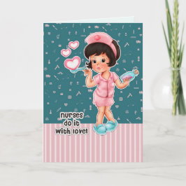 Tarjeta De Agradecimiento Las enfermeras lo hacen con amor. Enfermera de Bru