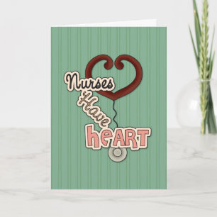 Tarjeta De Agradecimiento Las enfermeras tienen corazón