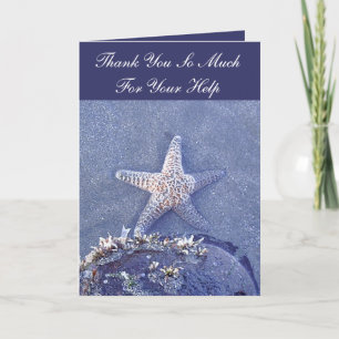 Tarjeta De Agradecimiento Las estrellas de mar le agradecen cardar