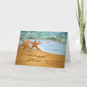 Tarjeta De Agradecimiento Las estrellas de mar se juntan le agradecen