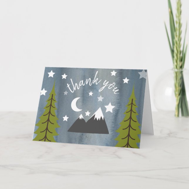 Tarjeta De Agradecimiento Las estrellas del desierto de la acuarela le (Anverso)