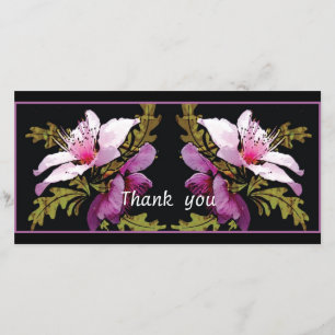 Tarjeta De Agradecimiento Las flores del melocotón le agradecen photocard