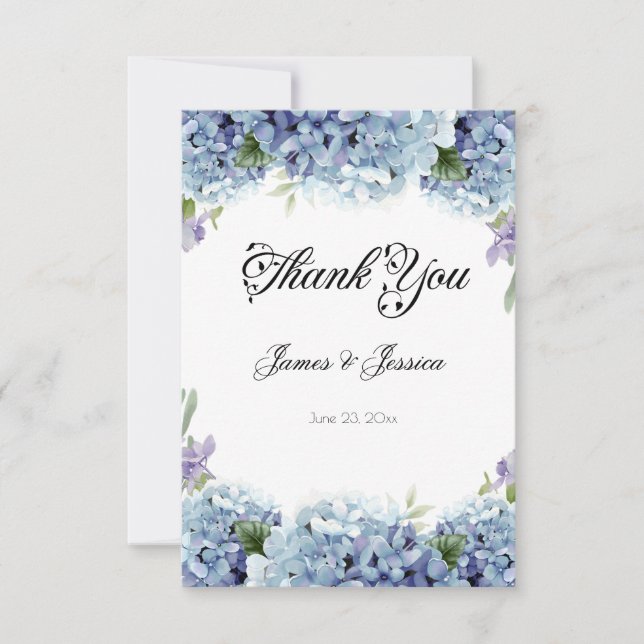 Tarjeta De Agradecimiento Las Flores Olvidantes De Las Flores De Agua Elegan (Anverso)