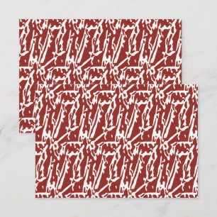 Tarjeta De Agradecimiento Las formas abstractas rojas y naranjas se mezclan 