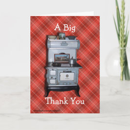 Tarjeta De Agradecimiento Las gracias antiguas del Cookstove - modifique