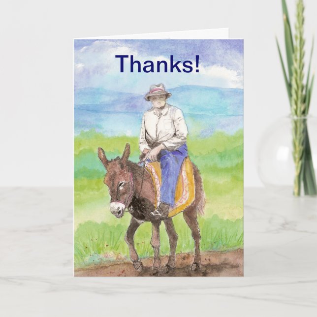 Tarjeta De Agradecimiento Las gracias divertidas le debo uno (Anverso)