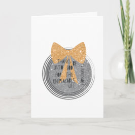 Tarjeta De Agradecimiento Las gracias estén a dios para este regalo inefable
