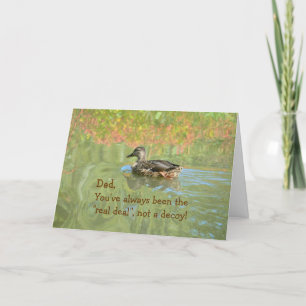 Tarjeta De Agradecimiento Las "GRACIAS, PAPÁ" "USTED es PATO DEL TRATO REAL"