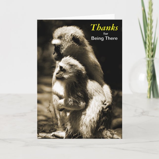 Tarjeta De Agradecimiento Las gracias por estar allí cardan (Anverso)