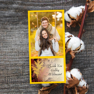 Tarjeta De Agradecimiento Las hojas de otoño pintadas gracias