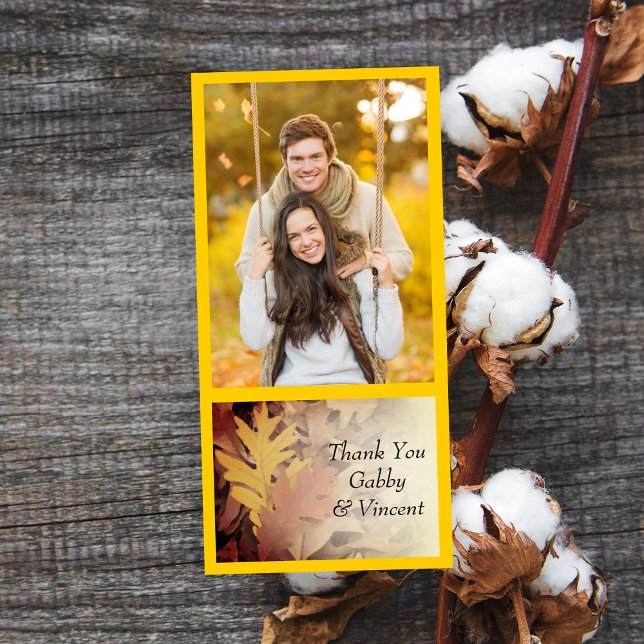 Tarjeta De Agradecimiento Las hojas de otoño pintadas gracias (Subido por el creador)