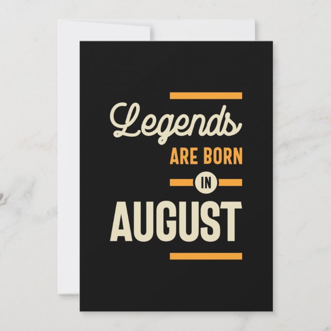 Tarjeta De Agradecimiento Las leyendas nacen en agosto - Agosto Cumpleaños (Anverso)