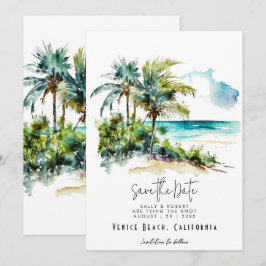 Tarjeta De Agradecimiento Las luces tropicales de las palmeras de la playa a