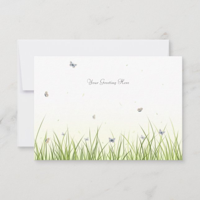 Tarjeta De Agradecimiento Las mariposas en un día soleado son personalizadas (Anverso)
