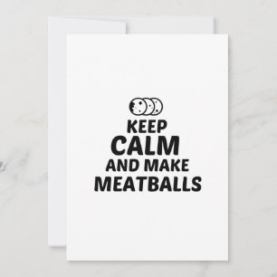 TARJETA DE AGRADECIMIENTO LAS MEATBALLAS MANTIENEN CALMA Y HACEN