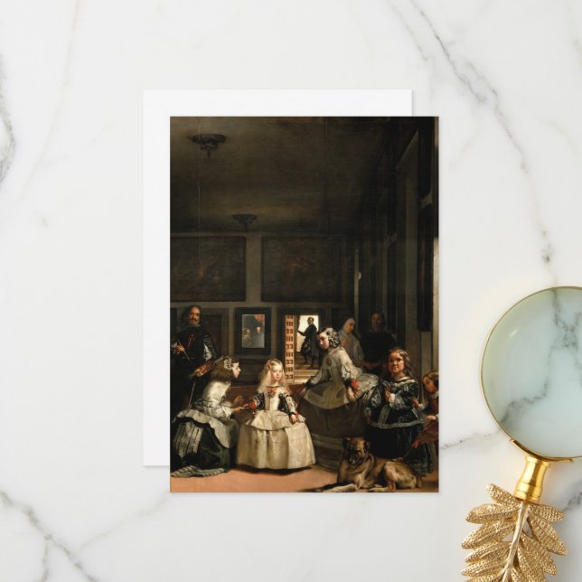 Tarjeta De Agradecimiento Las Meninas por Diego Velazquez (Anverso/Reverso In Situ)