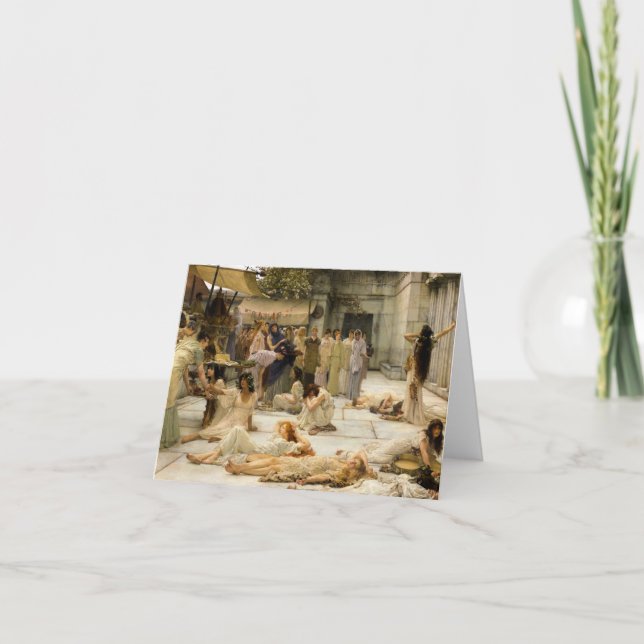 Tarjeta De Agradecimiento Las mujeres de la anfisis por Lawrence Alma-Tadema (Anverso)